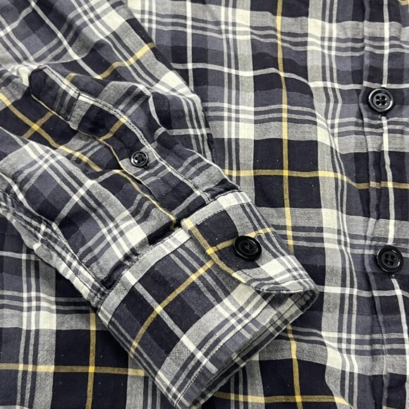 Hope by Ringstrand Soderberg Button Up Shirt Mens 48 Large Blue Gray Plaid L/S - Picture 2 of 9